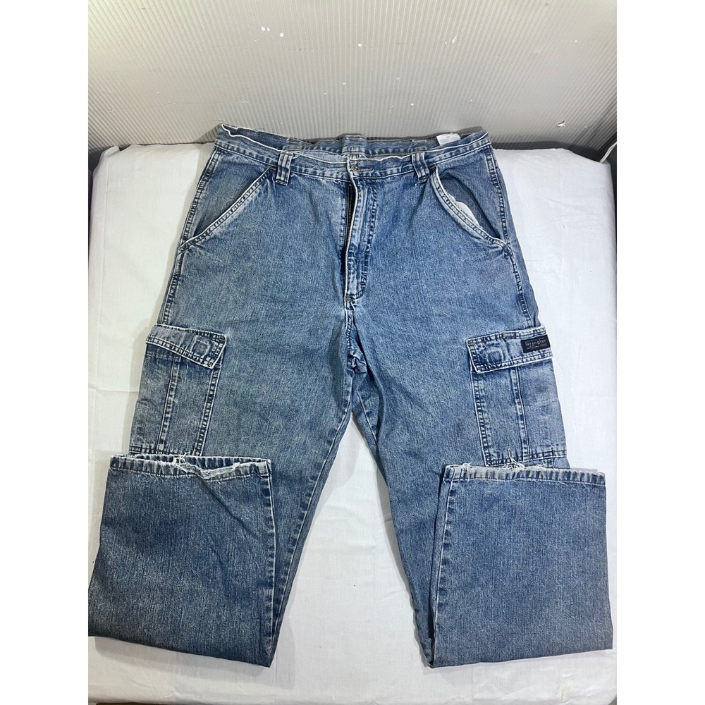 Wrangler Hero Authentic Issue Mens‎ 34x34 Blue Cargo Jeans Relaxed Fit 70LGWDS
